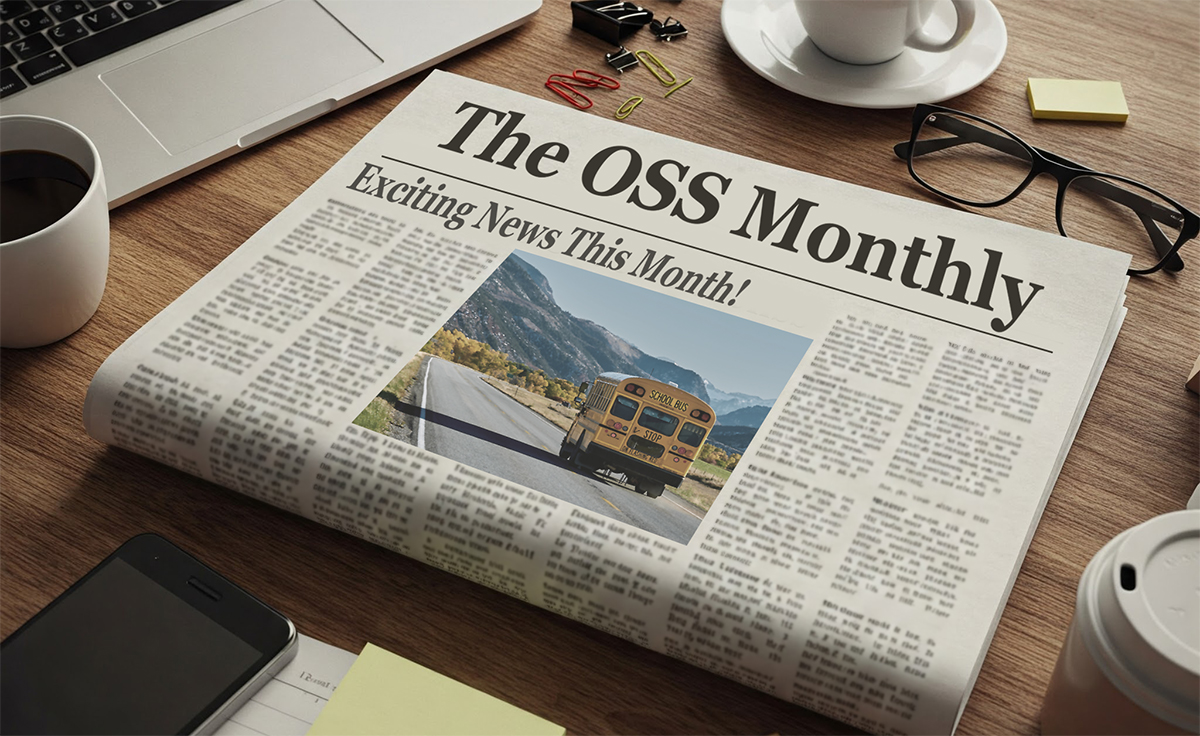 Photo realistic OSS monthly newspaper